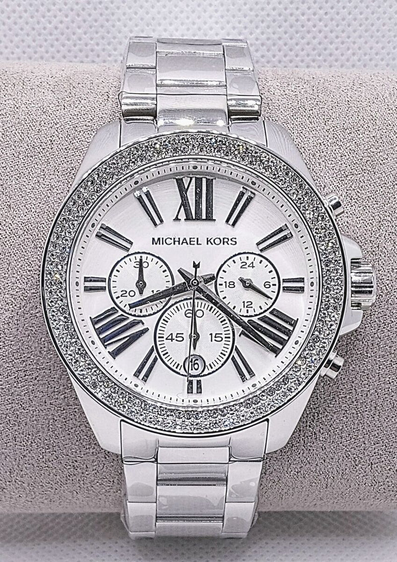 Michael Kors Wren Chronograph Silver Dial Silver Steel Strap Watch for Women - MK7429 Buy Now By Michael Kors