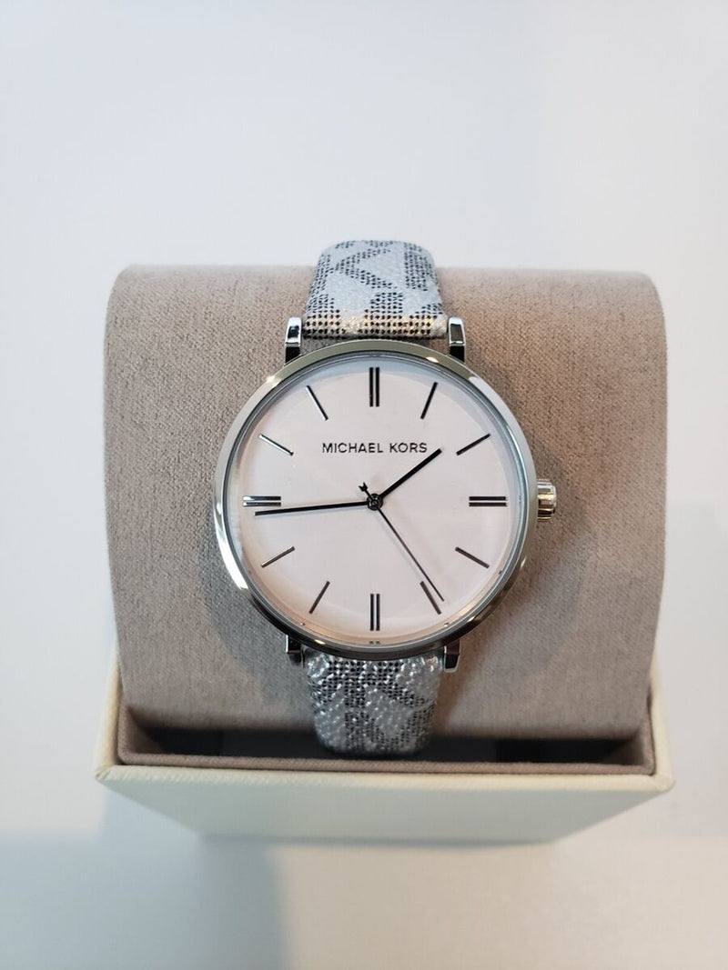 Michael Kors Addyson Quartz White Dial Gray Leather Strap Watch for Women - MK2951 Buy Now By Michael Kors