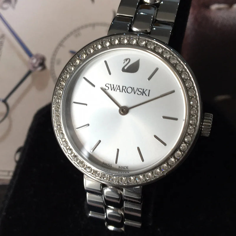 Swarovski Daytime Crystal Silver Dial Silver Steel Strap Watch for Women - 5095600 Buy Now By Swarovski