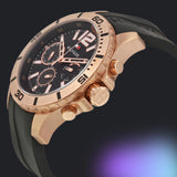 Shop Tommy Hilfiger Sport Multifunction Black Dial Black Rubber Strap Watch for Men - 1791145 in USA
