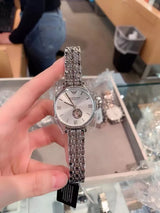 Emporio Armani Gianni T-Bar Automatic Silver Dial Silver Steel Strap Watch For Women - AR60022 Buy Now By Emporio Armani