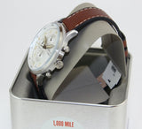 Fossil Retro Pilot Chronograph Silver Dial Brown Leather Strap Watch for Men - FS5809 Buy Now By Fossil