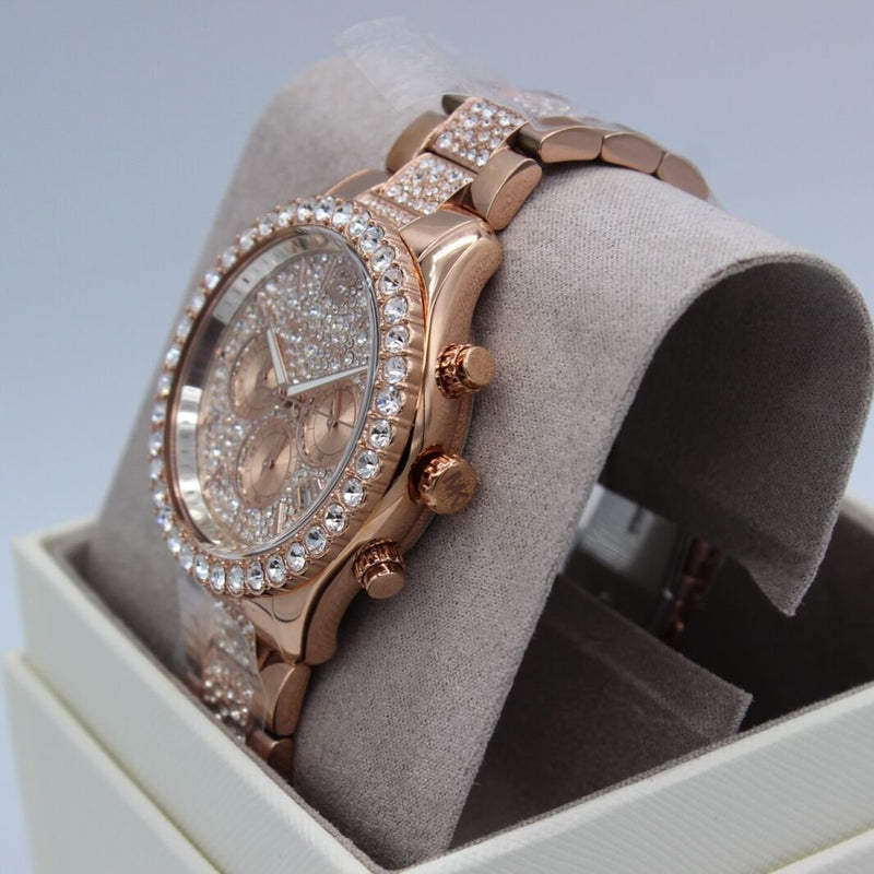 Michael Kors Layton Chronograph Rose Gold Dial Rose Gold Steel Strap Watch For Women - MK7285 Buy Now By Michael Kors