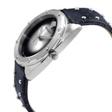 Versace Shadov Quartz Silver Dial Black Snake Leather Strap Watch for Women - VEBM00118 Buy Now By Versace