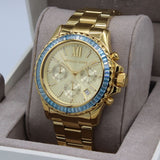 Michael Kors Everest Chronograph Gold Dial Gold Steel Strap Watch For Women - MK7210 Buy Now By Michael Kors