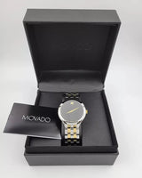 Shop Movado Veturi Quartz Black Dial Two Tone Steel Strap Watch for Women - 0606933 in USA