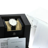 Shop IWC Portofino Automatic White Dial Black Leather Strap Watch for Men - IW356501 in USA
