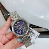 Michael Kors Brecken Chronograph Blue Dial Two Tone Steel Strap Watch For Men - MK8437 Buy Now By Michael Kors