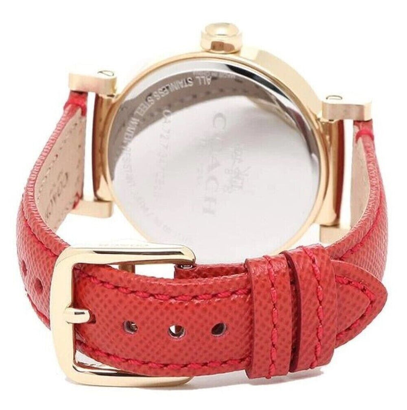 Coach Madison White Dial Red Leather Strap Watch for Women - 14502400 Buy Now By Coach