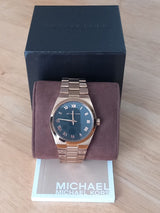 Michael Kors Channing Black Dial Rose Gold Steel Strap Watch For Women - MK5937 Buy Now By Michael Kors