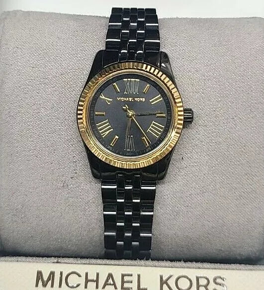 Michael Kors Lexington Quartz Black Dial Black Steel Strap Watch for Women - MK3299 Buy Now By Michael Kors