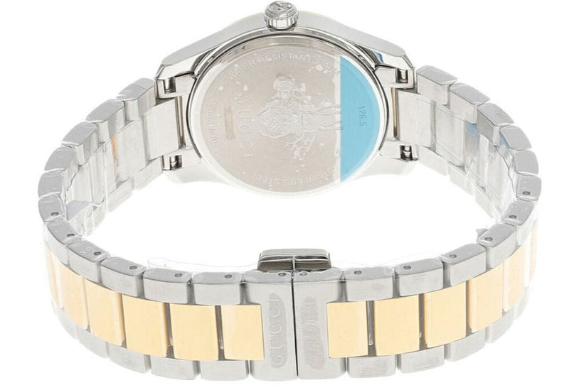 Gucci G Timeless Quartz Mother of Pearl Dial Two Tone Steel Strap Watch For Women - YA1265012 Buy Now By Gucci
