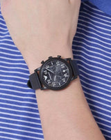 Emporio Armani Luigi Chronograph Black Dial Black Leather Strap Watch For Men - AR11133 Buy Now By Emporio Armani