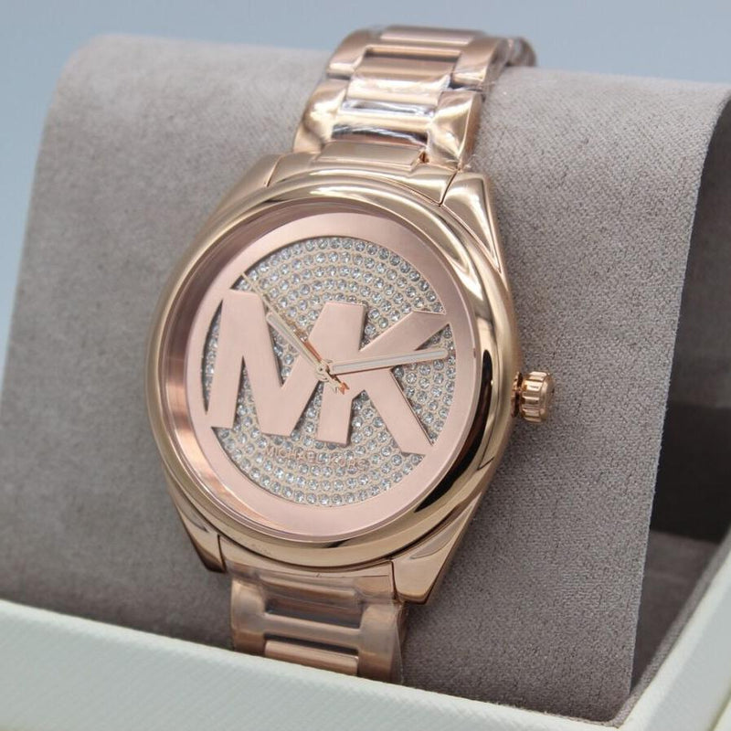 Michael Kors Janelle Three Hand Rose Gold Dial Two Tone Steel Strap Watch For Women - MK7089 Buy Now By Michael Kors