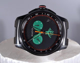 Shop Gucci G Timeless Quartz Black Dial Black Steel Strap Watch for Men - YA126270 in USA