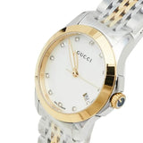 Gucci G Timeless Diamonds Mother of Pearl Dial Two Tone Mesh Bracelet Watch for Women - YA126513