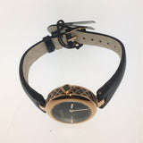 Shop Gucci Diamantissima Quartz Black Dial Black Leather Strap Watch for Women - YA141501 in USA