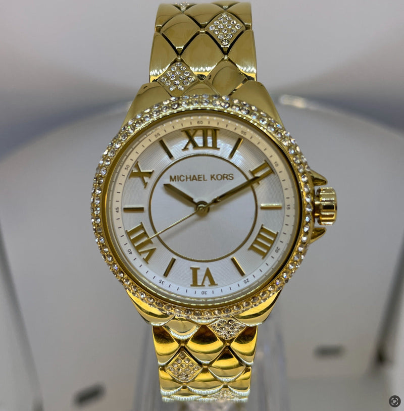 Michael Kors Camile Analog White Dial Gold Steel Strap Watch for Women - MK4801 Buy Now By Michael Kors