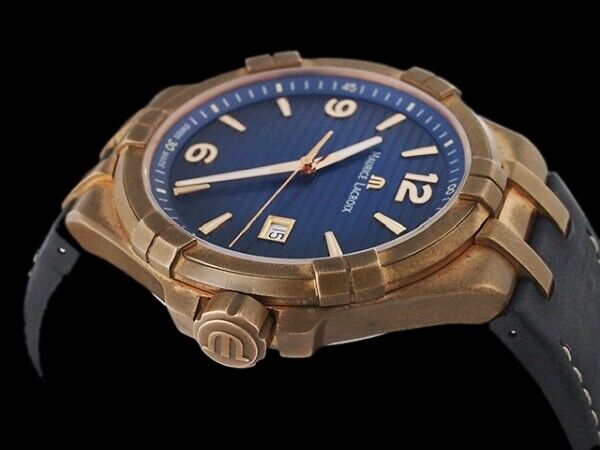Maurice Lacroix Aikon Date Limited Edition Blue Dial Blue Leather Strap Watch For Men - AI1028-BRZ01-420-1 Buy Now By Maurice Lacroix