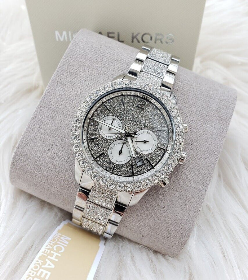 Michael Kors Layton Chronograph Silver Dial Silver Steel Strap Watch For Women - MK6976 Buy Now By Michael Kors