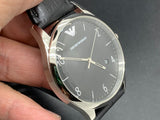 Emporio Armani Classic Quartz Black Dial Black Leather Strap Watch For Men - AR1865 Buy Now By Emporio Armani