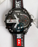 Diesel Mr. Daddy 2.0 Quartz Black Dial Black Nylon Strap Watch For Men - DZ7433 Buy Now By Diesel