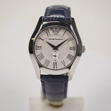 Emporio Armani Valente Quartz Silver Dial Grey Leather Strap Watch For Men - AR1666 Buy Now By Emporio Armani