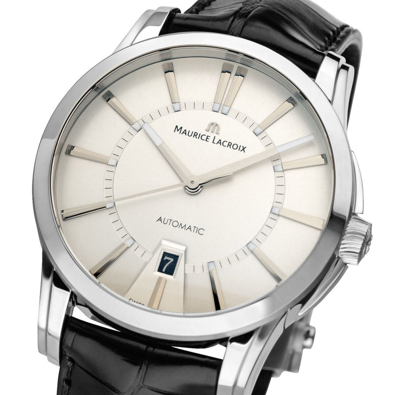 Maurice Lacroix Pontos Silver Dial Black Leather Strap Watch For Men - PT6148-SS001-131 Buy Now By Maurice Lacroix