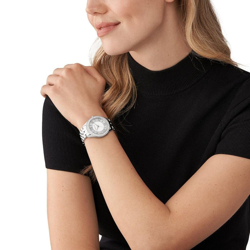 Michael Kors Harlowe Three-Hand Quartz Silver Dial Silver Steel Strap Watch For Women - MK4708 Buy Now By Michael Kors