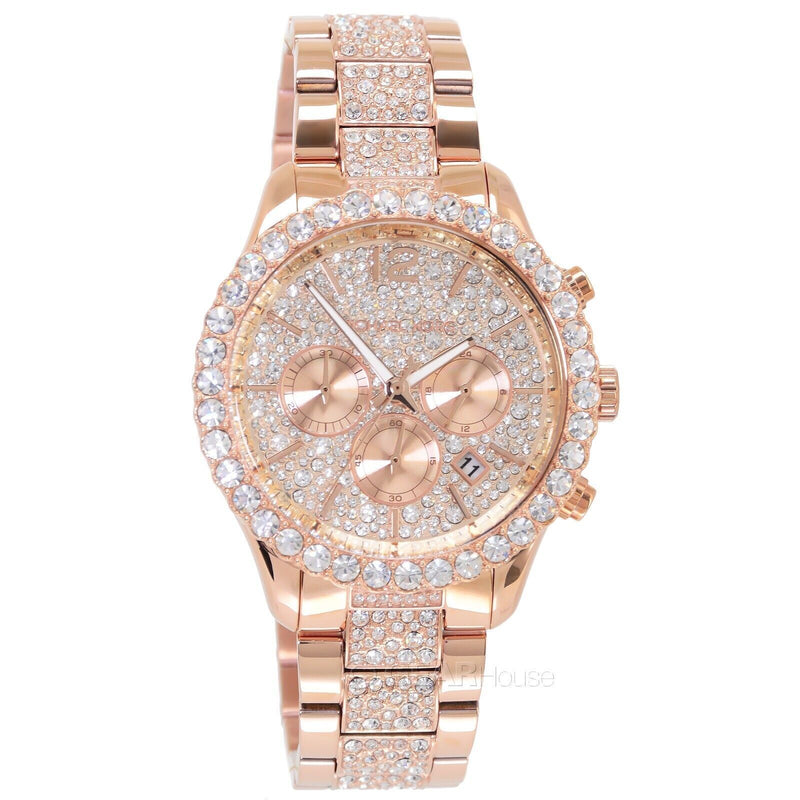 Michael Kors Layton Chronograph Rose Gold Dial Rose Gold Steel Strap Watch For Women - MK7285 Buy Now By Michael Kors