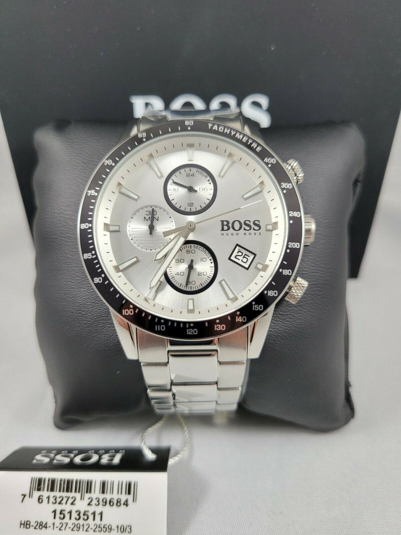 Hugo Boss Rafale Competitive Sport Silver Dial Silver Steel Strap Watch for Men - 1513511 Buy Now By Hugo Boss