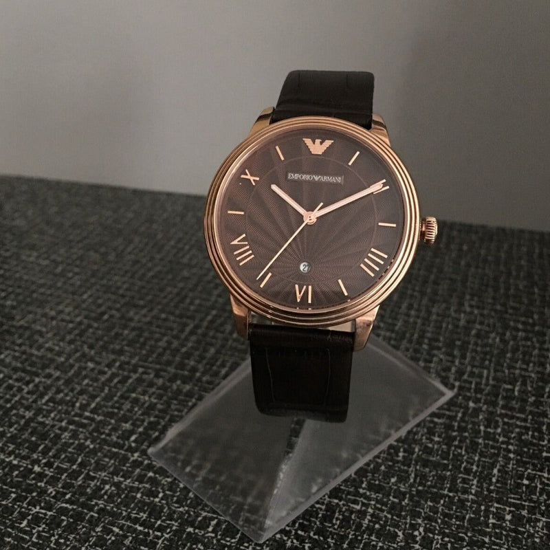 Emporio Armani Classic Quartz Brown Dial Brown Leather Strap Watch For Men - AR1613 Buy Now By Emporio Armani