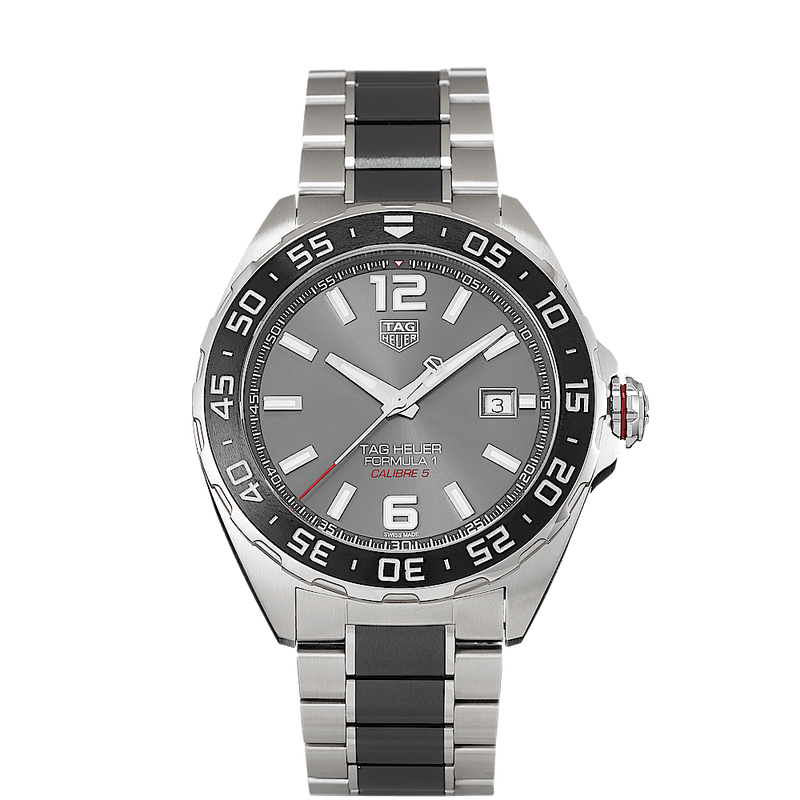 Tag Heuer Formula 1 Calibre 5 Anthracite Dial Two Tone Steel Strap Watch for Men - WAZ2011.BA0843 Buy Now By Tag Heuer