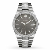 Shop Bulova Crystal Collection Brown Dial Silver Steel Strap Watch for Men - 96B221 in USA