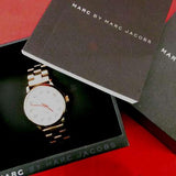Marc Jacobs Baker Dexter White Dial Rose Gold Steel Strap Watch for Women - MBM3443 Buy Now By Marc Jacobs