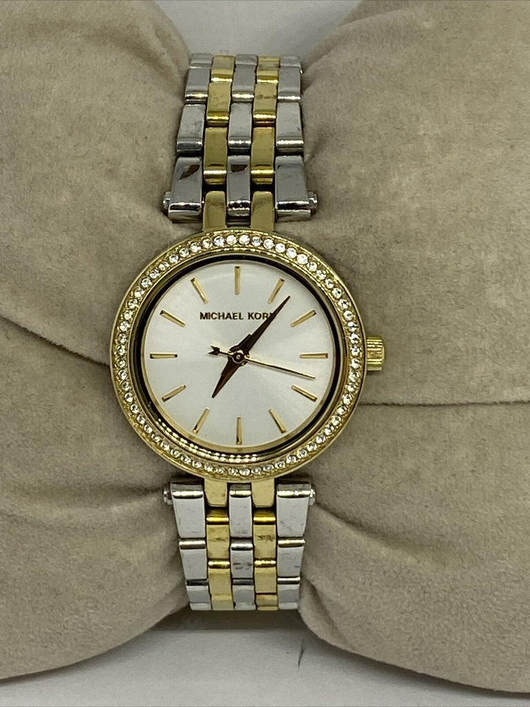 Michael Kors Darci White Dial Two Tone Steel Strap Watch for Women - MK3323 Buy Now By Michael Kors