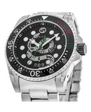 Gucci Dive Snake Black Dial Silver Steel Strap Watch For Men - YA136218