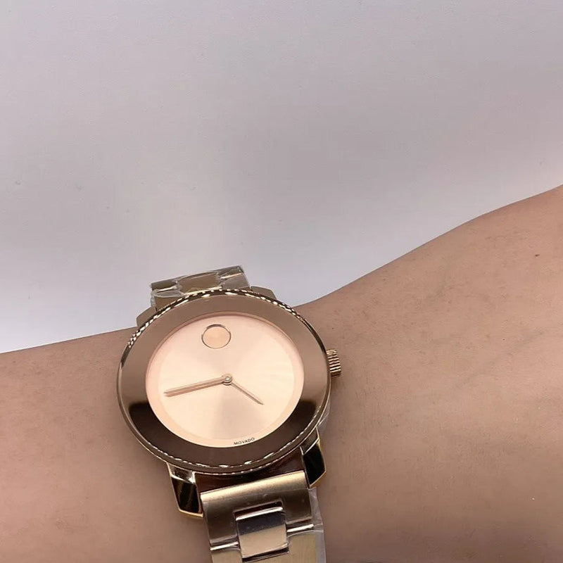 Movado Bold Rose Gold Dial Rose Gold Steel Strap Watch for Women - 3600342 Buy Now By Movado