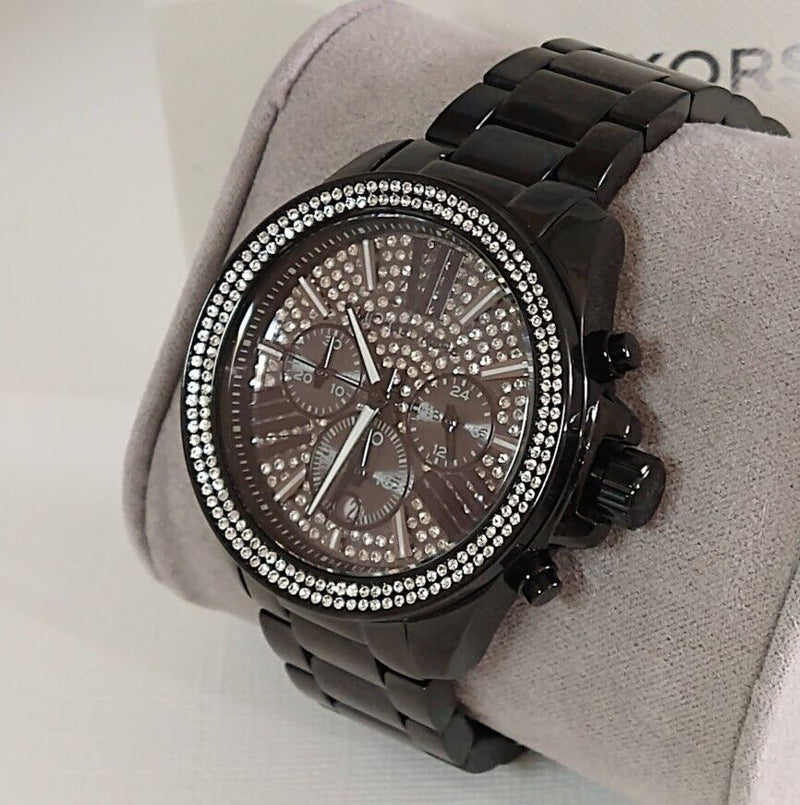 Michael Kors Wren Crystals Black Dial Black Steel Strap Watch For Women - MK6419 Buy Now By Michael Kors