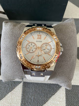 Guess Limelight White Dial White Rubber Strap Watch for Women - W1053L2 Buy Now By Guess