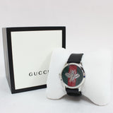Shop Gucci G Timeless Quartz Green & Red Dial Black Leather Strap Watch For Men - YA1264149 in USA