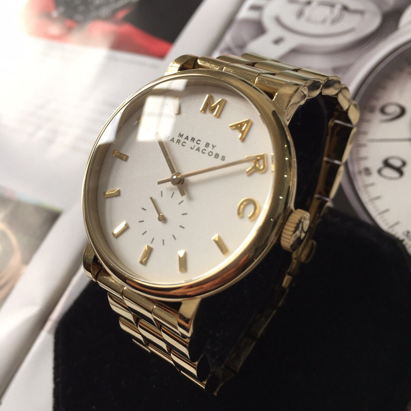 Marc Jacobs Baker White Dial Gold Steel Strap Watch for Women - MBM3243 Buy Now By Marc Jacobs