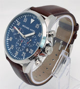 Michael Kors Gage Chronograph Blue Dial Brown Leather Strap Watch For Men - MK8362 Buy Now By Michael Kors
