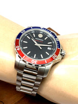 Movado Series 800 Pepsi Black Dial Silver Steel Strap Watch for Men - 2600152 Buy Now By Movado