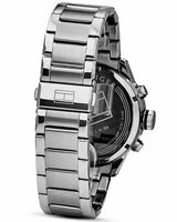 Shop Tommy Hilfiger Jackson Quartz Black Dial Silver Steel Strap Watch for Men - 1791243 in USA