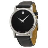 Movado Museum Black Dial Black Leather Strap Watch For Men - 2100002 Buy Now By Movado