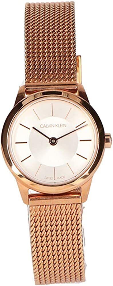 Calvin Klein Minimal White Dial Rose Gold Mesh Bracelet Watch for Women - K3M23626 Buy Now By Calvin Klein