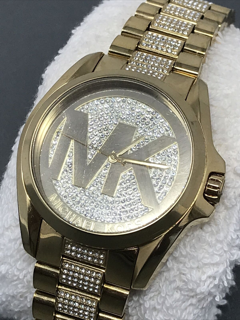 Michael Kors Bradshaw Gold Dial Gold Steel Strap Watch for Women - MK6487 Buy Now By Michael Kors