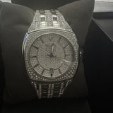 Shop Bulova Phantom Swarovski Crystal Pave Silver Dial Silver Steel Strap Watch for Men - 98B296 in USA