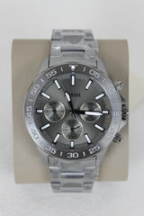Fossil Bannon Multifunction Chronograph Grey Dial Grey Steel Strap Watch for Men - BQ2491 Buy Now By Fossil